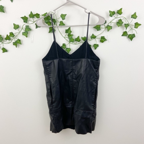 We The Free Free people black slip into something faux leather mini dress XS - Picture 5 of 9